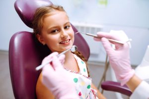 girl in dental chair